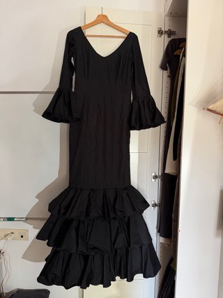 Traje de flamenca negro talla 40