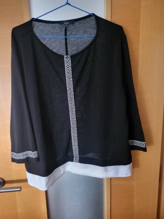 Jersey fino negro y blanco