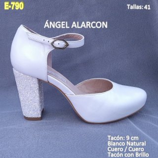 Zapatos Novia Ángel Alarcón Talla 41 Tacón brillo
