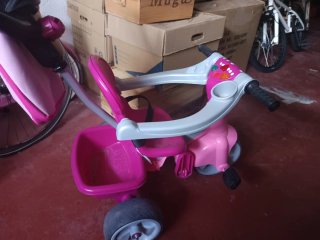 Triciclo Infantil Rosa con Asa