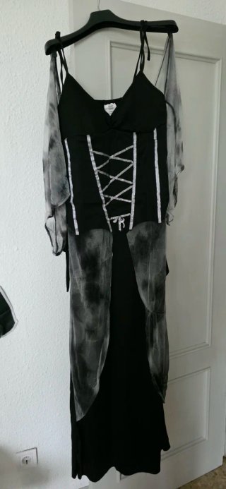 Disfraz de Bruja Negro y Gris