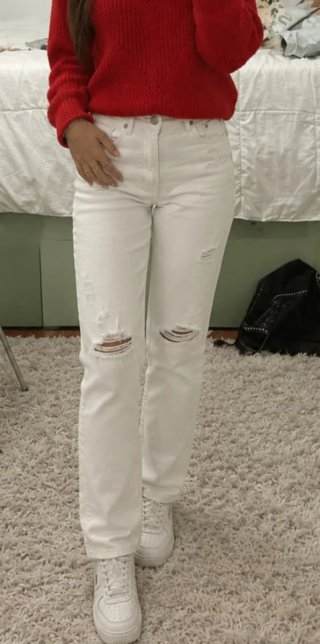 Vaqueros Blancos Bershka Talla 32