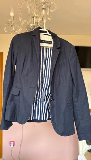 Americana Azul Marino Zara Basic
