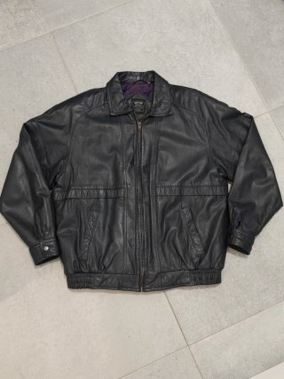 Chaqueta Bomber Vintage Piel 90s Talla L