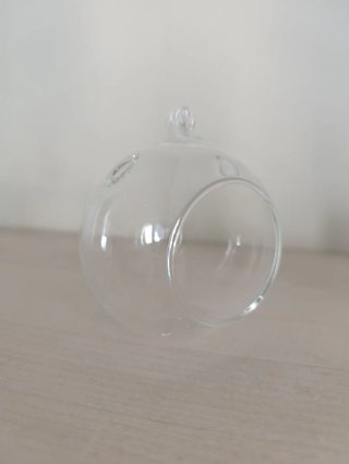 Portavelas o terrario de cristal 8 cm
