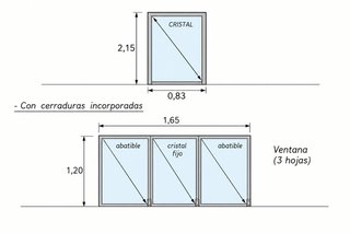 Puerta y Ventana de PVC Bicolor