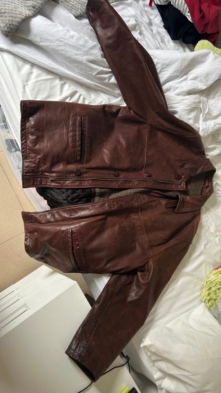 Chaqueta de Piel Marrón