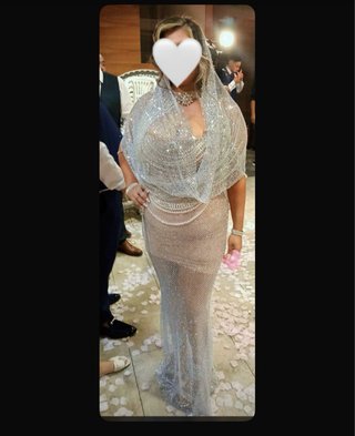 Vestido de fiesta plateado