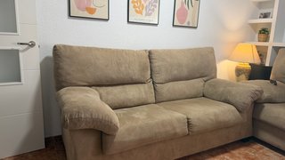 Pack de 2 Sofás Beige Tostado