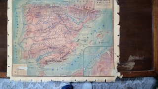 Mapa Físico Antiguo de España