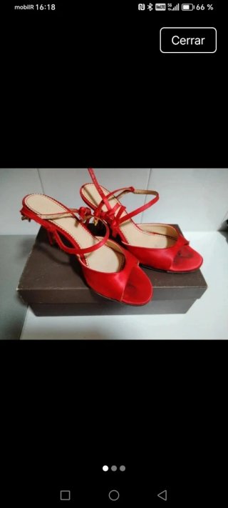 Sandalias Rojas de Tacón