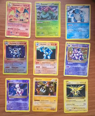 Lote de 9 cartas Pokémon