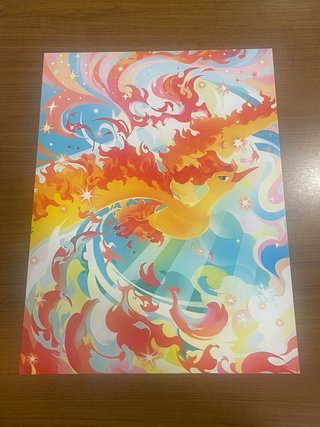 Lámina Moltres Pokémon 40x30 papel fotográfico