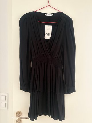 Vestido Negro Zara Talla M