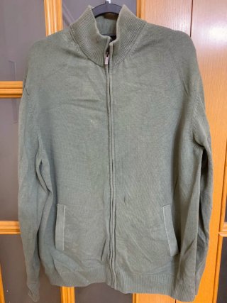 Jersey con Cremallera Verde Oliva XXL