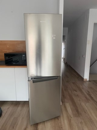 Nevera Johnson Acero inox grande con congelador