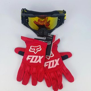 Pack Guantes FOX + Gafas 100% Motocross Enduro MTB