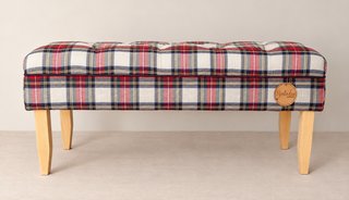 Bancos pie de cama artesanales, otomano.