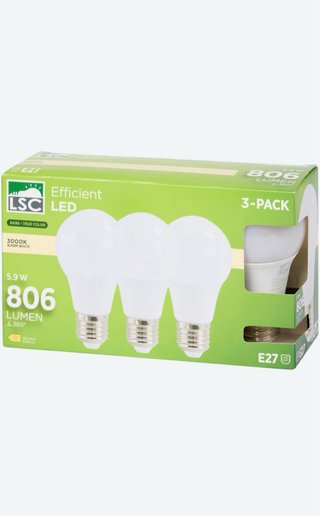 Pack 3 Bombillas LED LSC E27