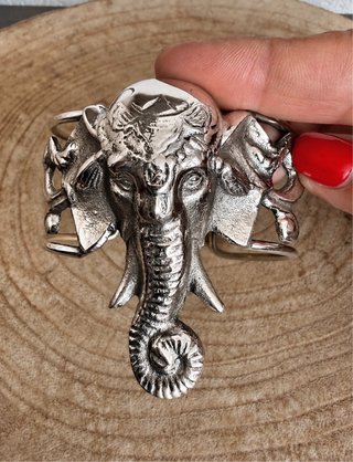 Brazalete de Elefante Plateado