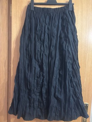 Falda larga negra Zara