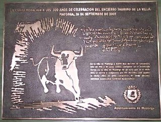 Placa Conmemorativa 500 Años Encierros de Mayorga