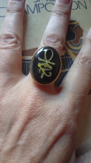 Anillo Ankj + ojo Horus