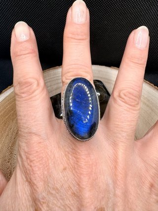 Anillo de Plata Alemana con Labradorita
