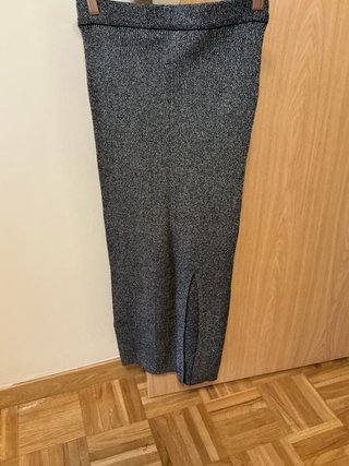 Falda de fiesta Zara gris talla XS