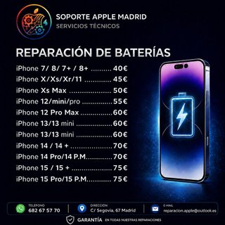 Sustitución de Baterías para iPhone