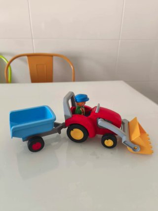 Tractor Playmobil 123 con Remolque