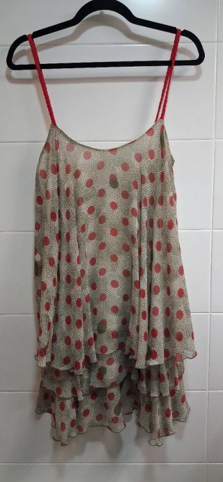 Vestido de tirantes estampado 97cm de largo
