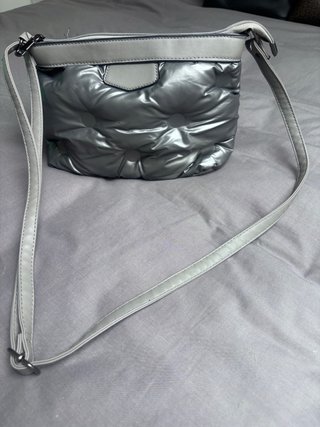 Bolso Bandolera Gris Plata
