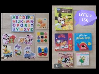 Lote de puzzles y Libros Infantiles