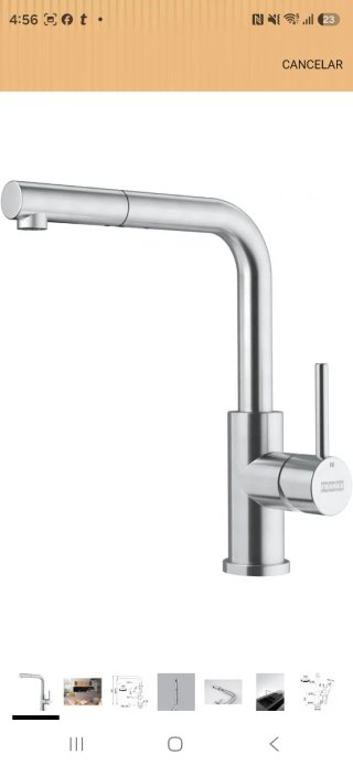 Grifo Extensible Franke mod. Super Trams cromado