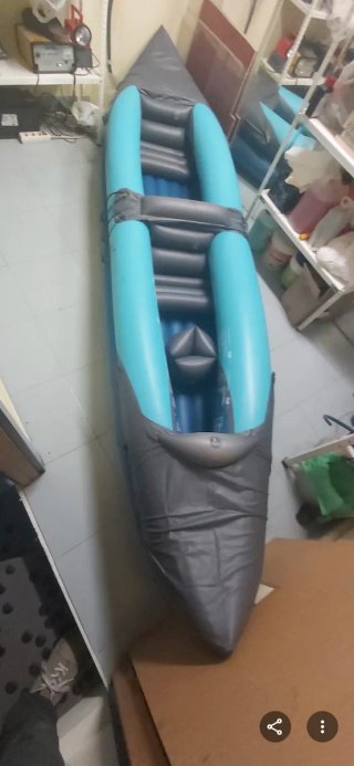 Kayak Hinchable Azul y Gris