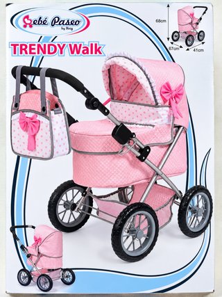 Carrito de Muñecas Reig Trendy Walk Rosa