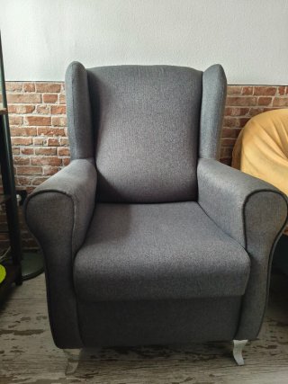 Sillón Orejero Gris