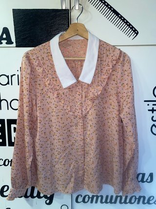 Blusa Vintage Estampada Talla M