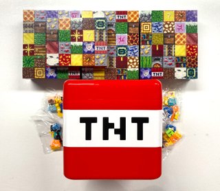 200 Bloques Magnéticos Minecraft con Caja Rojo TNT