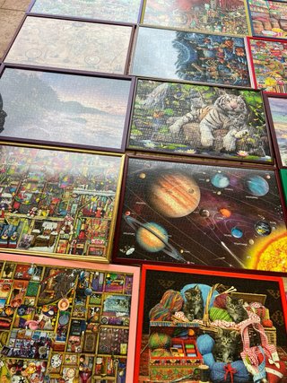 Lote de 8 Puzzles Enmarcados