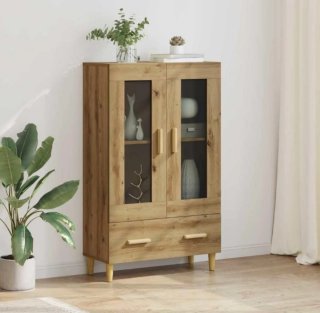 Vitrina de Roble con 2 Puertas y 1 Cajón