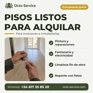 Puesta a punto de pisos para alquilar o vender