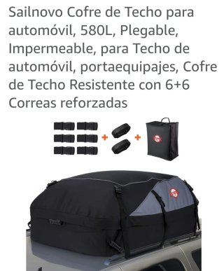 Cofre de Techo Plegable Sailnovo 580L