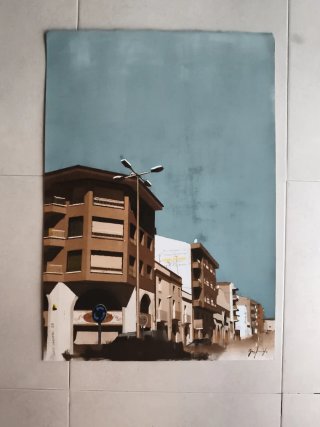 Cuadro original Luis J. Fernández . Sant Sadurní
