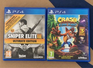 2 Juegos PS4: Crash Bandicoot y Sniper Elite III