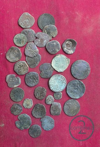 Lote de monedas antiguas maravedíes