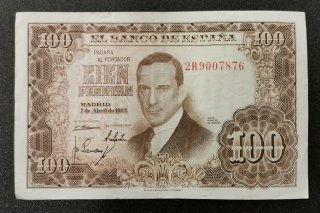 Billete 100 Pesetas 7 Abril 1953 MBC