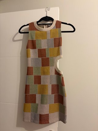 Vestido Mini de Punto Multicolor