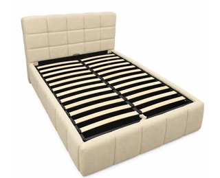 Cama de Matrimonio Tapizada Beige + Envio - OFERTA
